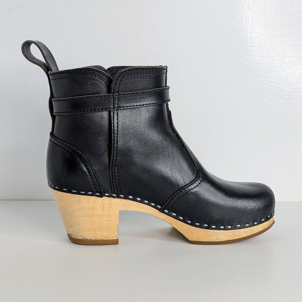 Swedish Hasbeens Jodhpur Ankle Boots 36 Black Leather Split Ankle 6-6.5 - Picture 7 of 16